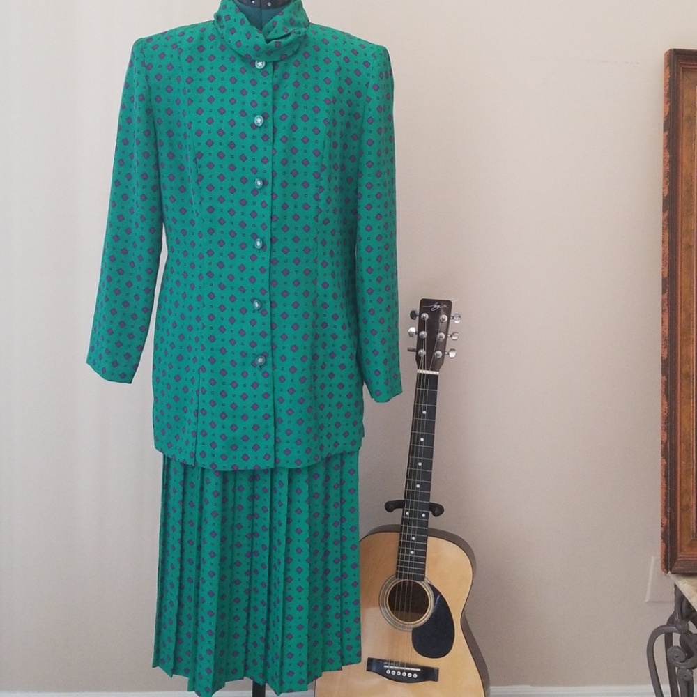 Vintage Leslie Fay skirt set - Picture 4 of 6